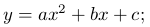 Уравнение параболы второй степени
